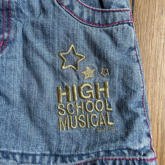 Y2K High School Musical Embroidered Denim Skirt Girls Size 7 Blue Jean Mini - Picture 3 of 7